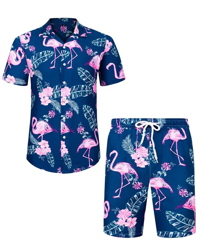 J.VER Herren Hawaiihemd Kurzarm Party Hemd 🌺🌴😎