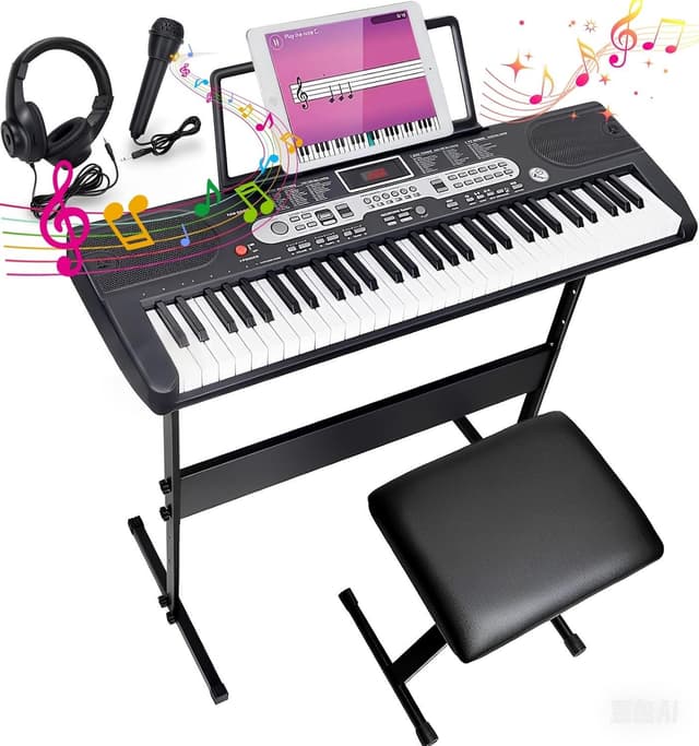 🎹🎵 Keyboard Piano 61 Tasten für Kinder ab 7 Jahre 🎶🎁