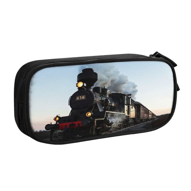 🚂 HAOSOFT Federmäppchen Dampfzugbahn Federmappe Etui für Jungen Mädchen 🎨