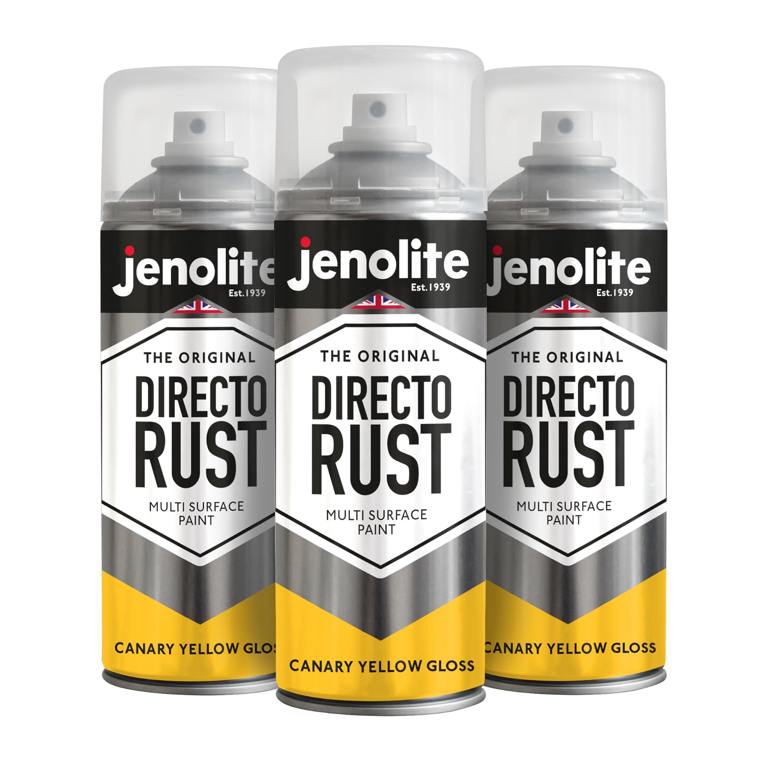 JENOLITE Directorust Glänzende Sprühfarbe | KANARIENGELB | 3x400ml