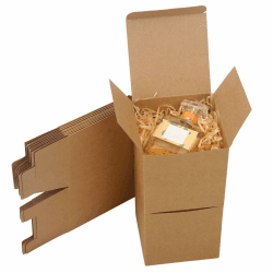 🎁 AB Max Braun Karton Geschenkboxen - 12 Stück 10x10x10cm