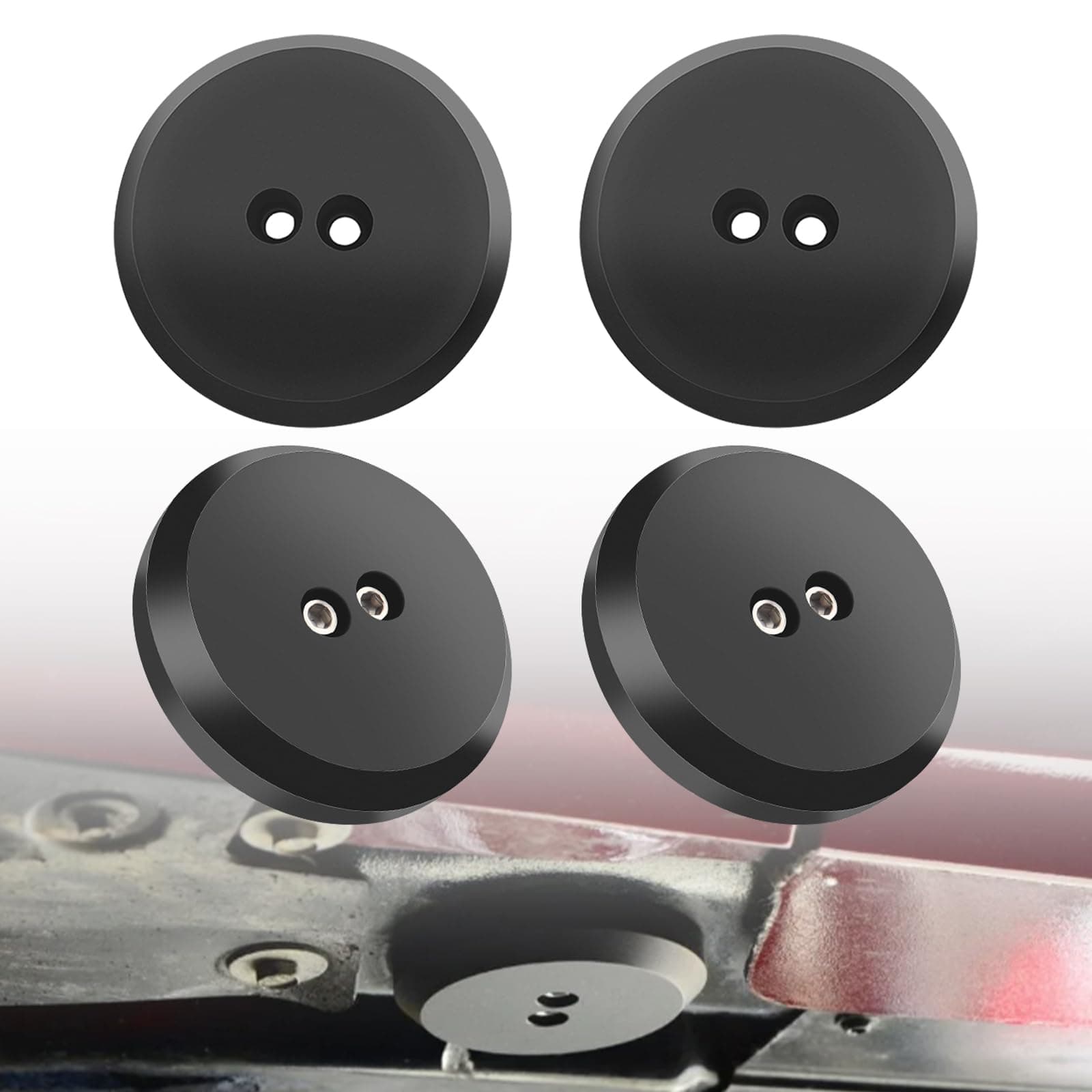 🚗 Chelhead Black Corvette Jack Pucks Billet Aluminium Hebepuck Wagenheber Verlängerungsadapter