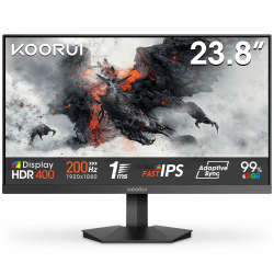 KOORUI Gaming Monitor 24 Zoll, 200Hz PC Bildschirm FHD 1920x1080 😎🎮
