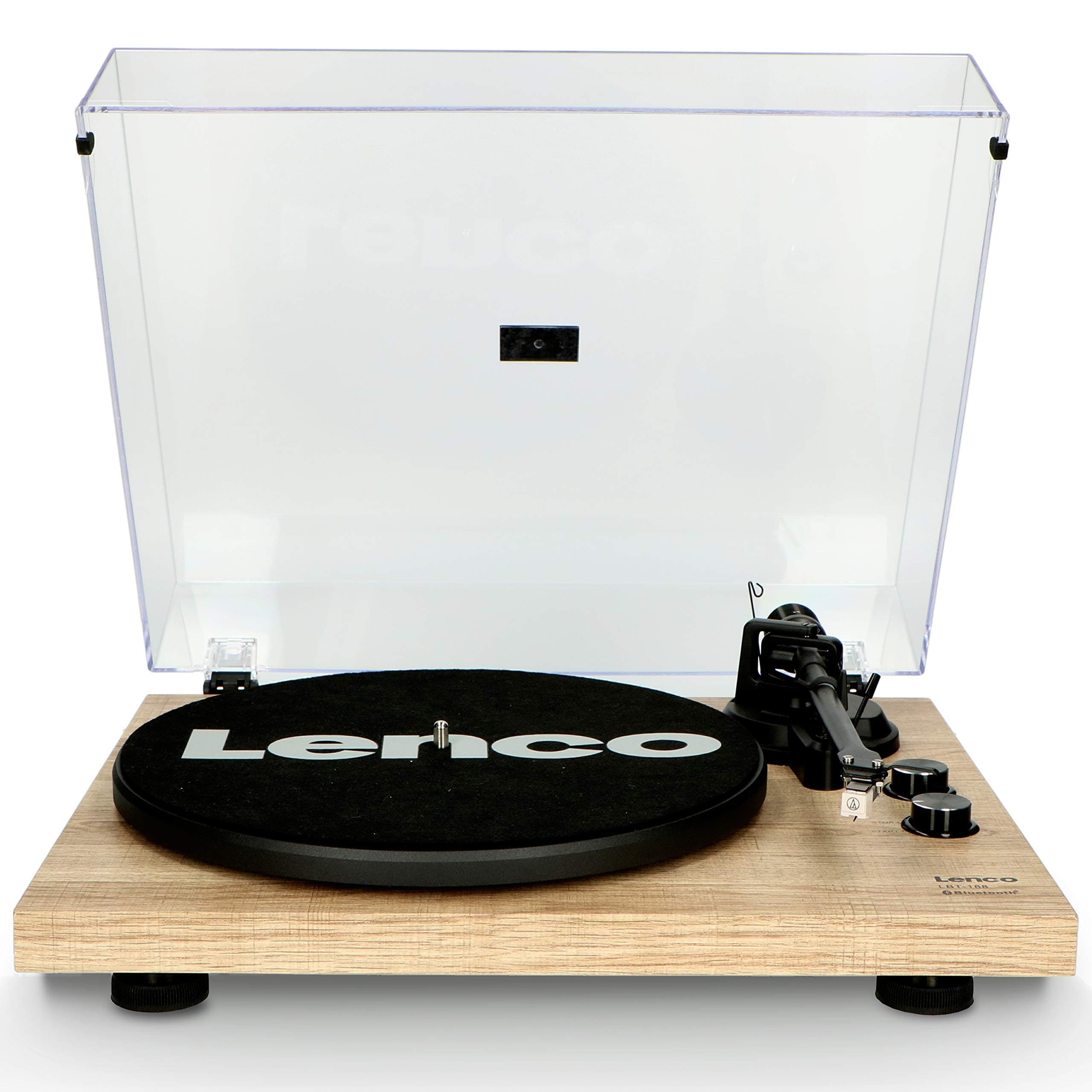 🎵 Lenco LBT-188 Plattenspieler - Bluetooth - Riemenantrieb - Vinyl zu MP3 - Braun Kiefer