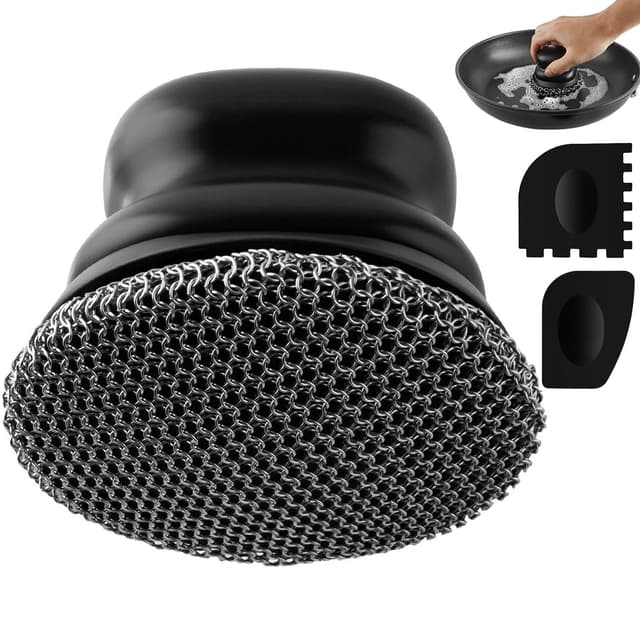 Kettenhemd Schrubber für Gusseisenpfannen 🍳🔗