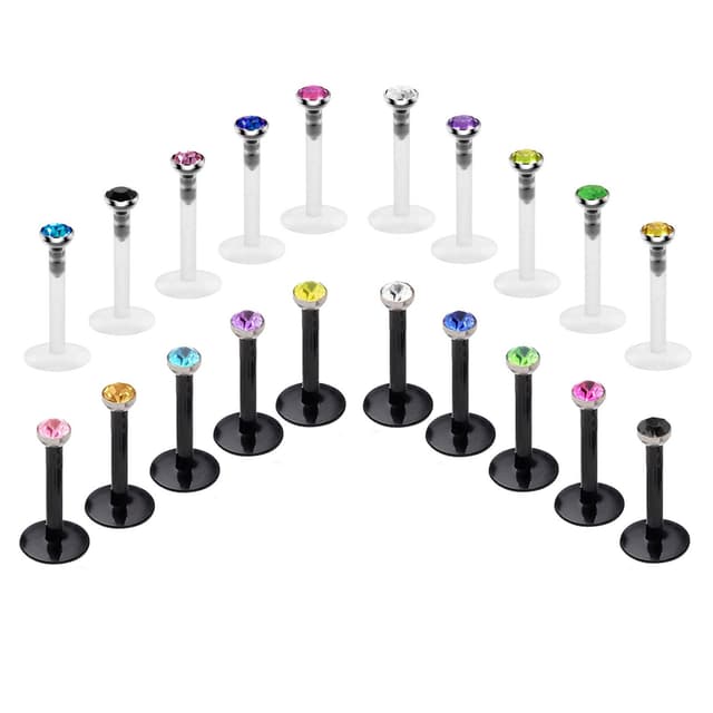 🔥 Angebot! FECTAS 20stk Lippenpiercing Labret Monrone Set 😍