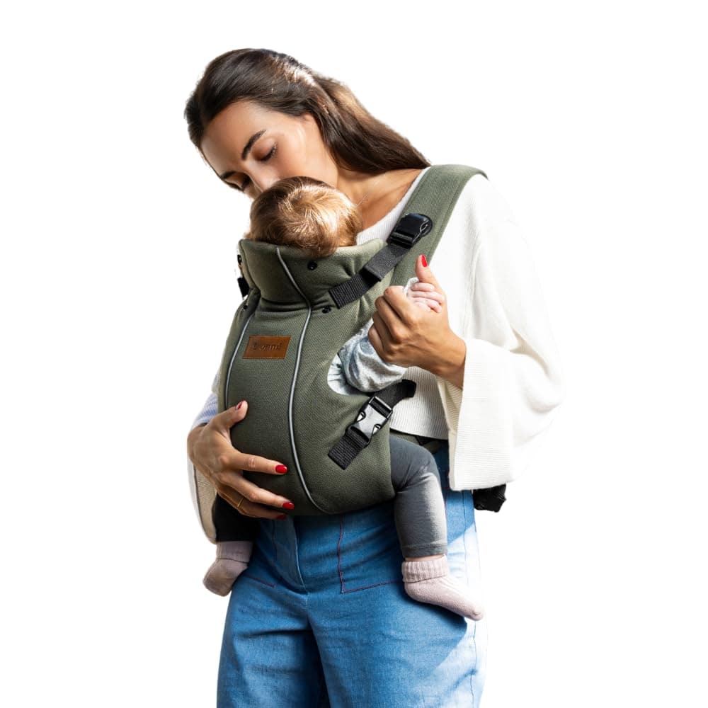 👶🌿 Jané Dual Babytrage | Ergonomisch und Atmungsaktiv | 3 Tragepositionen | Grün 🛍️