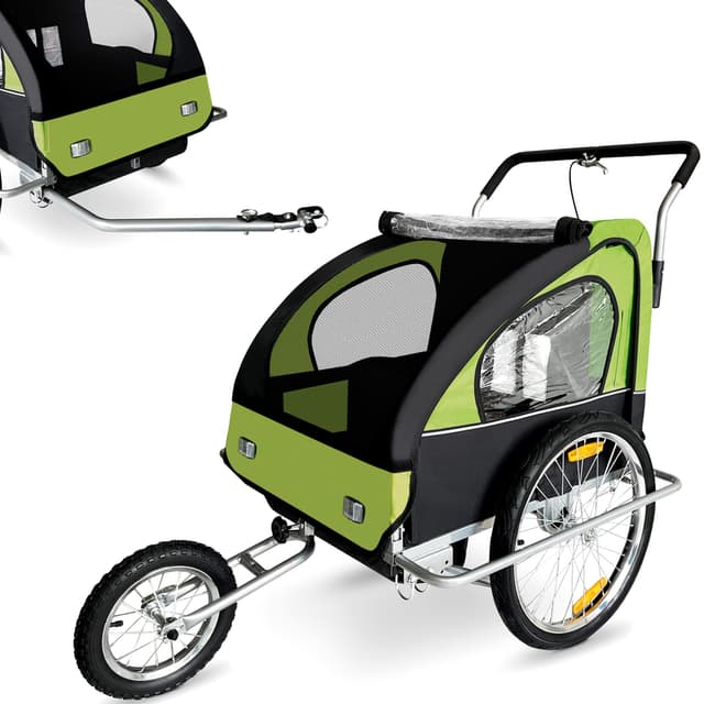 🚴‍♂️👶 SAMAX Fahrradanhänger Jogger 2in1 Kinderanhänger Kinderfahrradanhänger 🛒