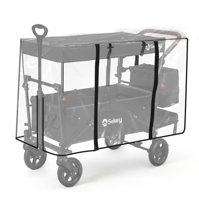 Sekey Bollerwagen Regenschutz mit Dach, Faltbar & Langlebig