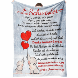 Tulolvae Schwester Geschenk Flanell Decke - Perfektes Geschenk für die Beste Schwester!