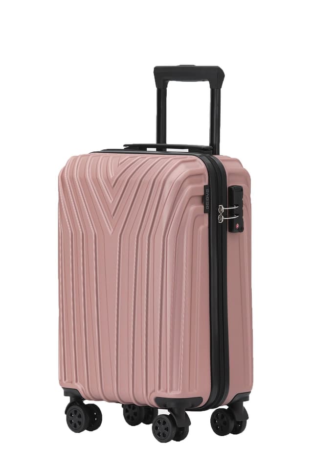 🧳 BEIBYE Kofferset Rollkoffer Hartschale, TSA Schloß, Zwillingsrollen (Rosa Gold, 55 cm) - Angebot!