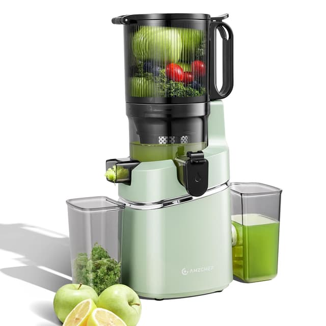 AMZCHEF 250W Automatischer All-In-One Entsafter - Grün Grüner 🍏🥝🥦