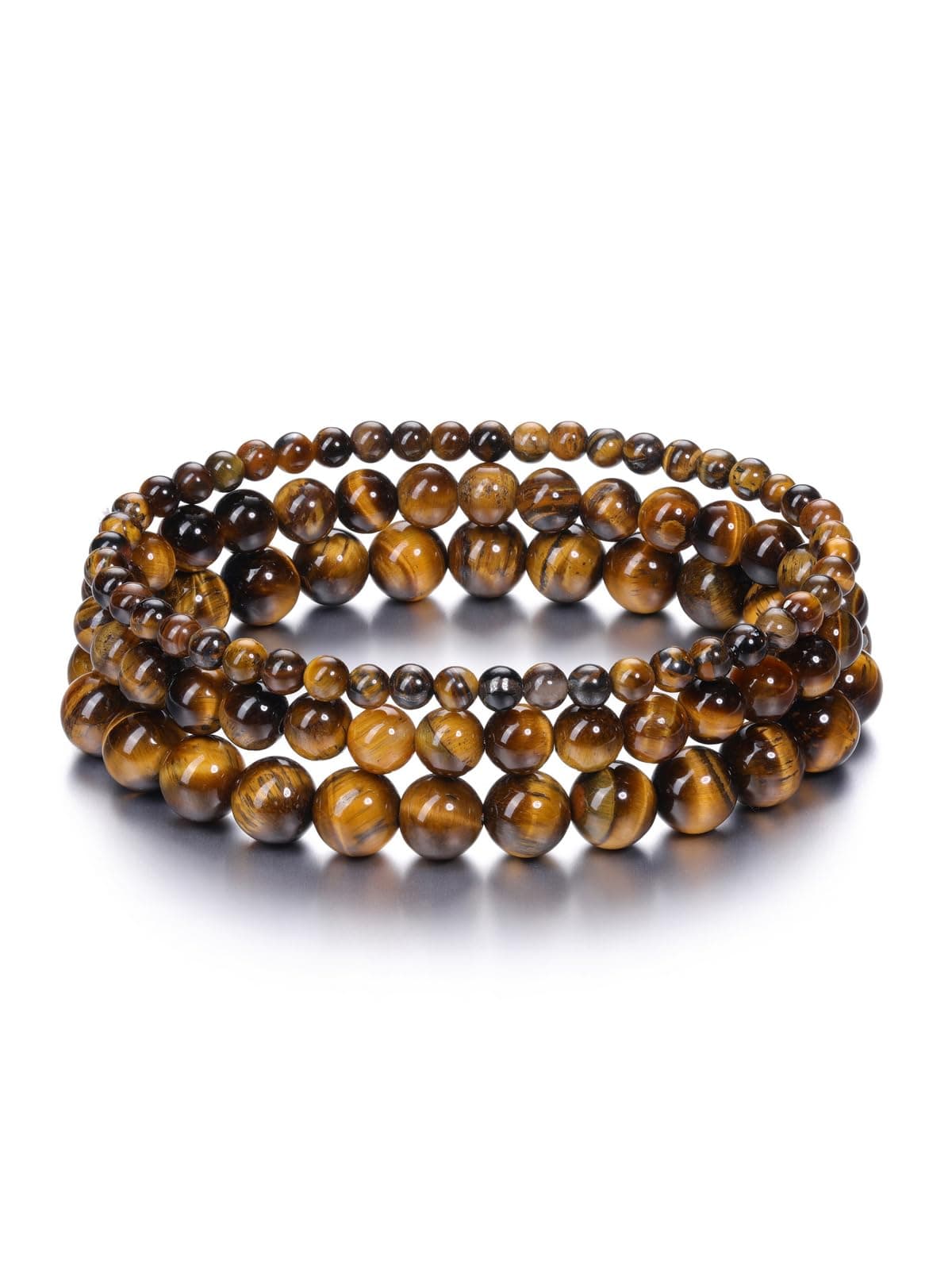 Zysta Perlenarmband Herren Damen | Naturstein Kristalle Armband 4mm/6mm/8mm