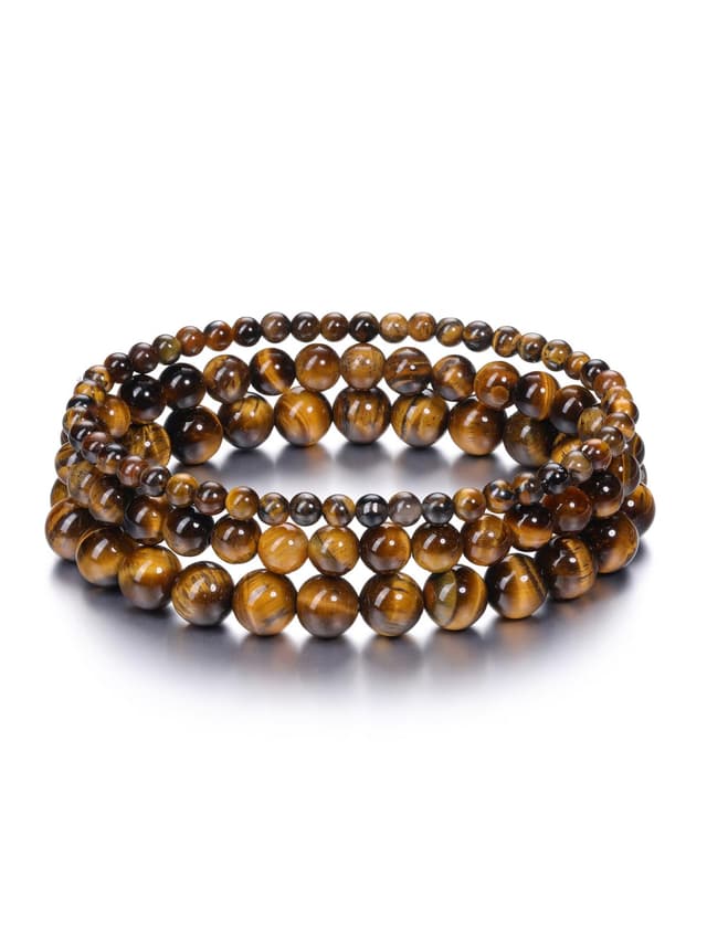 Zysta Perlenarmband Herren Damen | Naturstein Kristalle Armband 4mm/6mm/8mm