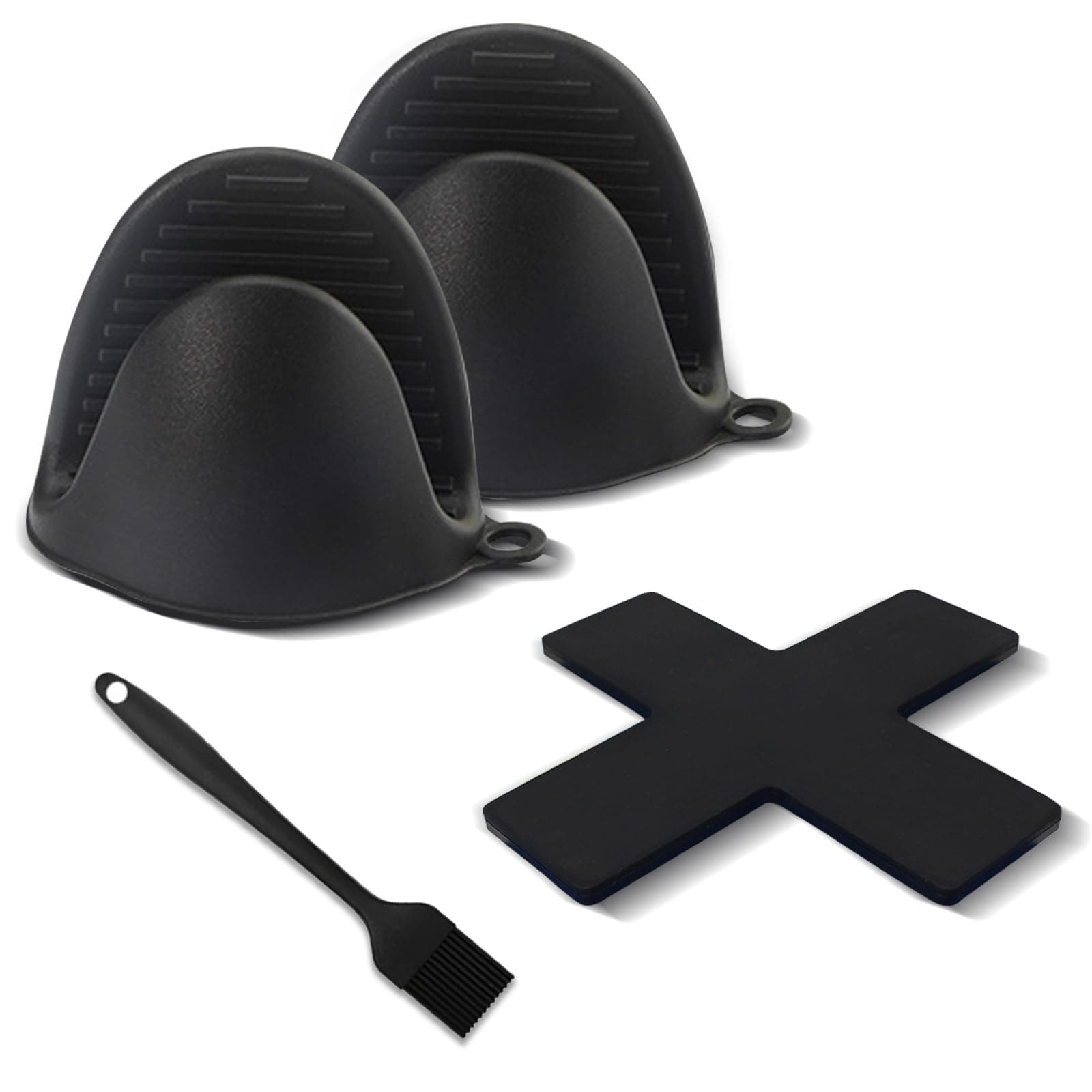 🔥 4-teiliges Ofenhandschuhe Hitzebeständig Set 🧤🍳
