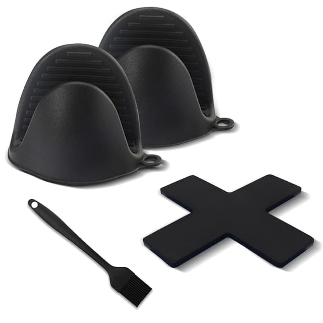 🔥 4-teiliges Ofenhandschuhe Hitzebeständig Set 🧤🍳
