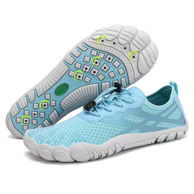 SAGUARO Badeschuhe Damen Aquaschuhe Herren Slip On Atmungsaktiv Schnelltrocknend Wasserschuhe Outdoor Sommer Unisex 39 EU Himmelblau