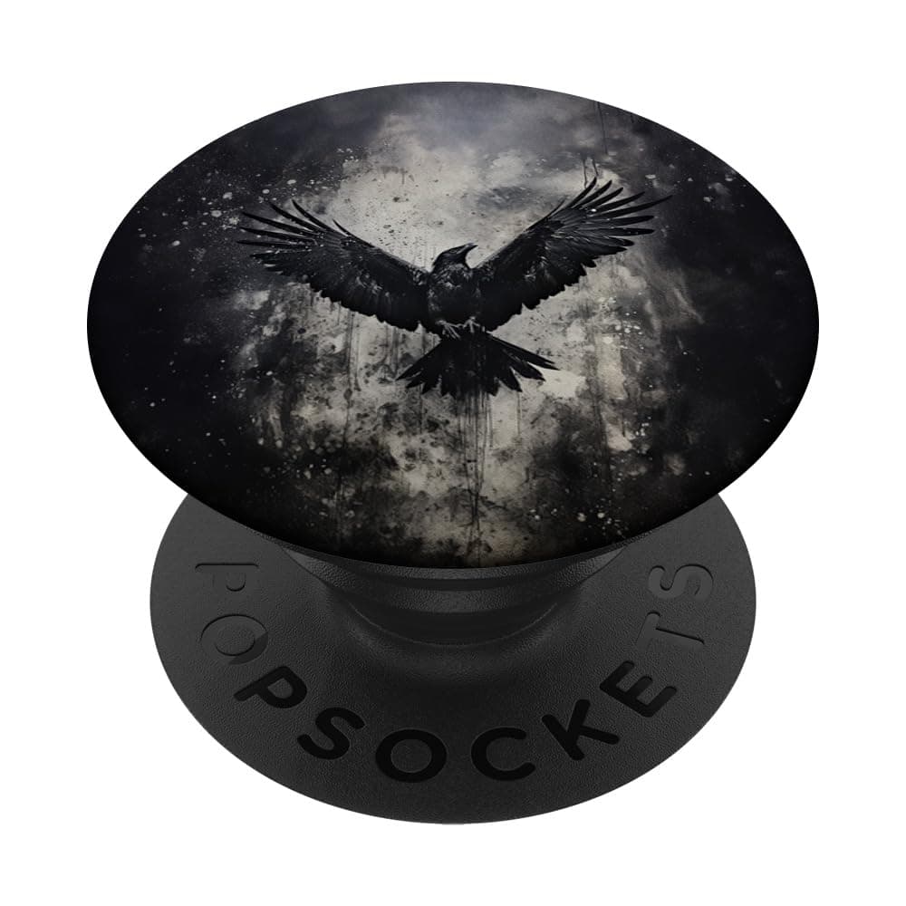 🖤 Ästhetisches Gothic Grunge Okkult Viking Krähe Mystischer Rabe PopSockets Klebender PopGrip 🦅
