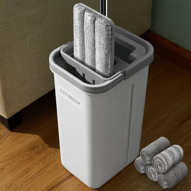 🧹🪣 JOYMOOP Mop und Eimer mit Wringer Set - Bodenreinigungssystem