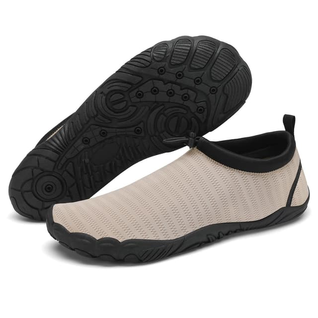 Mishansha Herren Damen Badeschuhe 🩴 rutschfeste Schnelltrocknende Leicht Wasserschuhe Gr.36-46 37 EU Khaki - Angebot