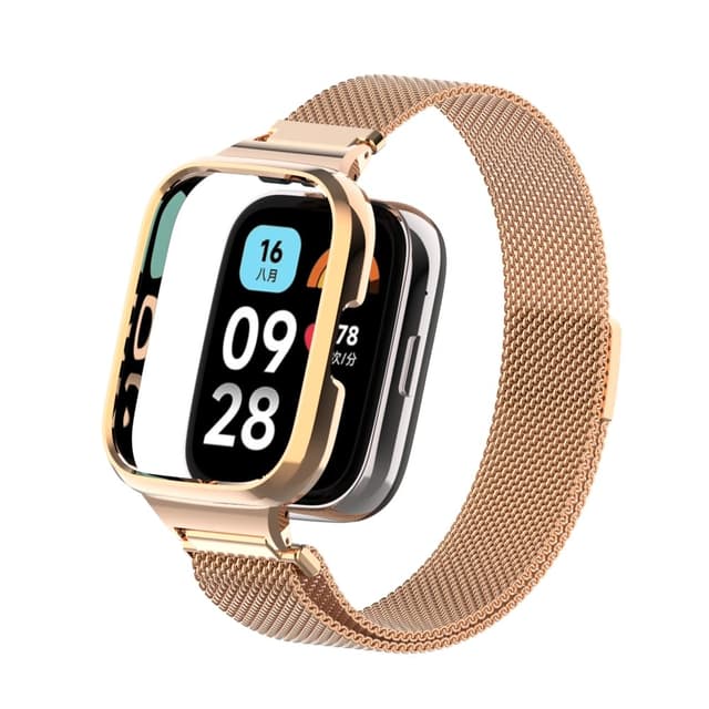 Keecuty Armband für Redmi Watch 3 Active - Wasserdichtes Edelstahl Uhrenarmband
