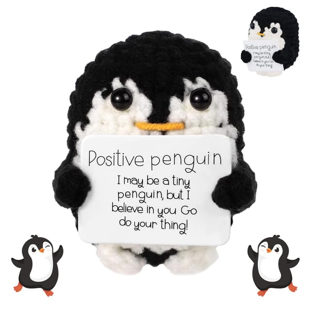 Yistoi Positive Geschenke: Niedlicher Pinguin aus Strickwolle 🐧