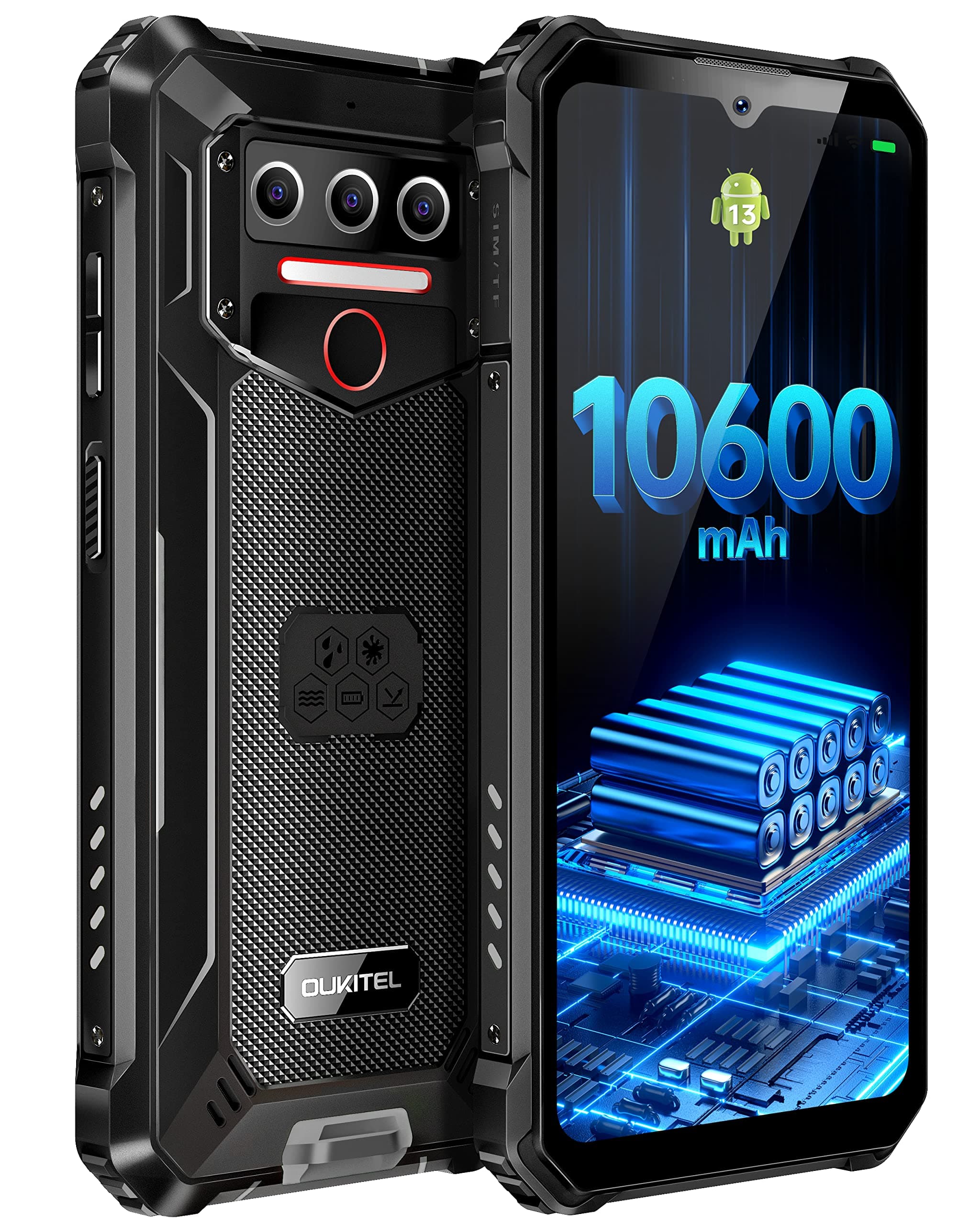 📱 OUKITEL WP23 Android 13 Outdoor Handy 10,600 mAh Rugged Smartphone Ohne Vertrag 6,517 Zoll HD+ 7GB+64GB 1TB Erweiterbar 🌟