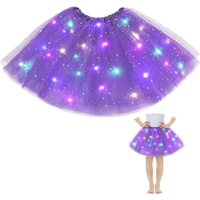 👗🌟 AYBUY Tüllrock Damen LED Tütü Kinder - Halloween Party Spaß! 🎃💫