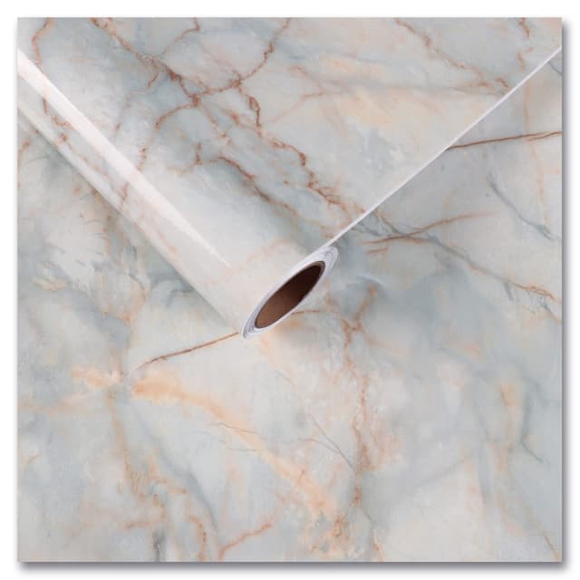 CRE8TIVE Cyan Gold Marmor Folie Tapete Selbstklebend 60cm x 300cm
