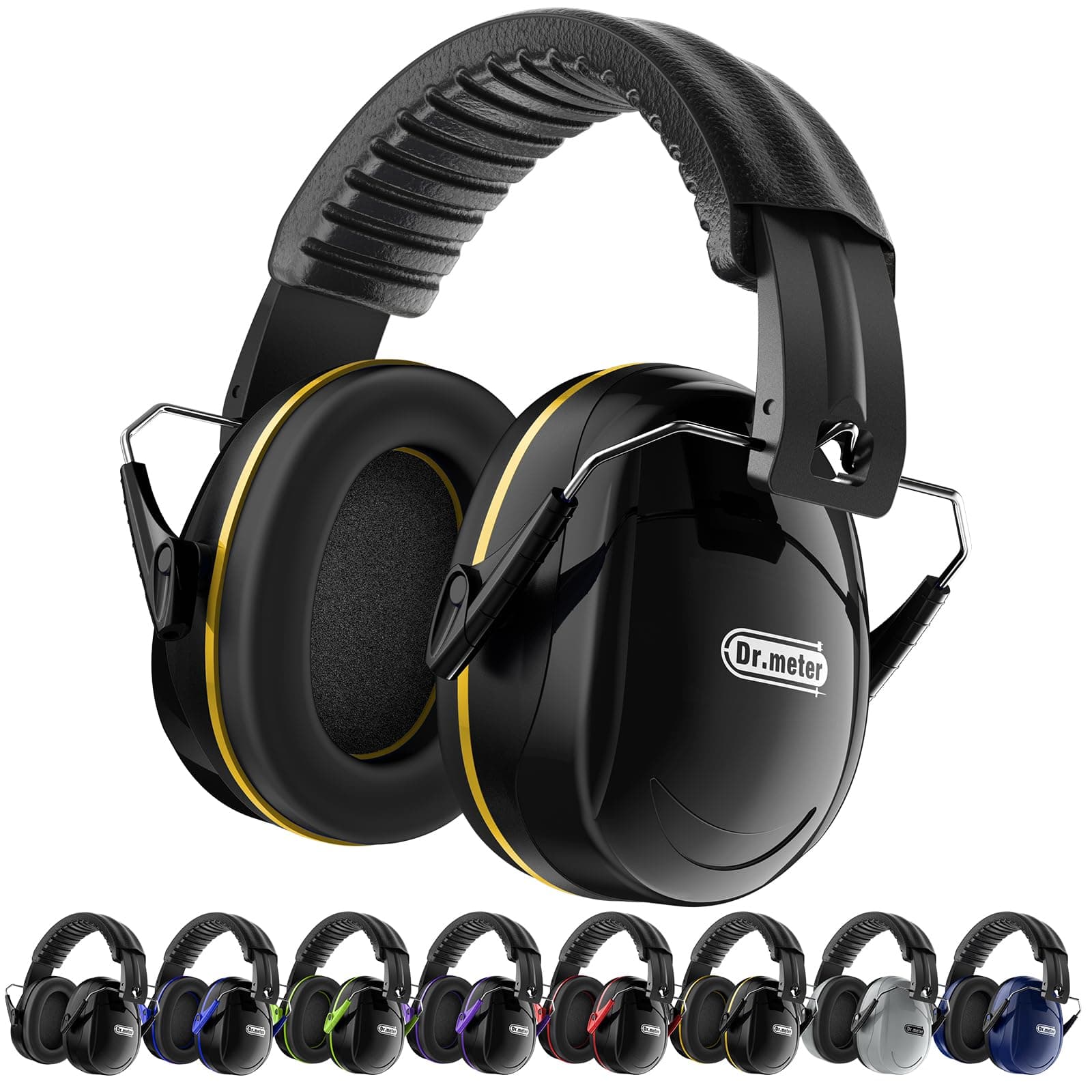 👂 Dr.meter Gehörschutz SNR 31dB Schwarz+Gelb 🎧