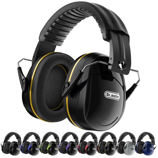 👂 Dr.meter Gehörschutz SNR 31dB Schwarz+Gelb 🎧