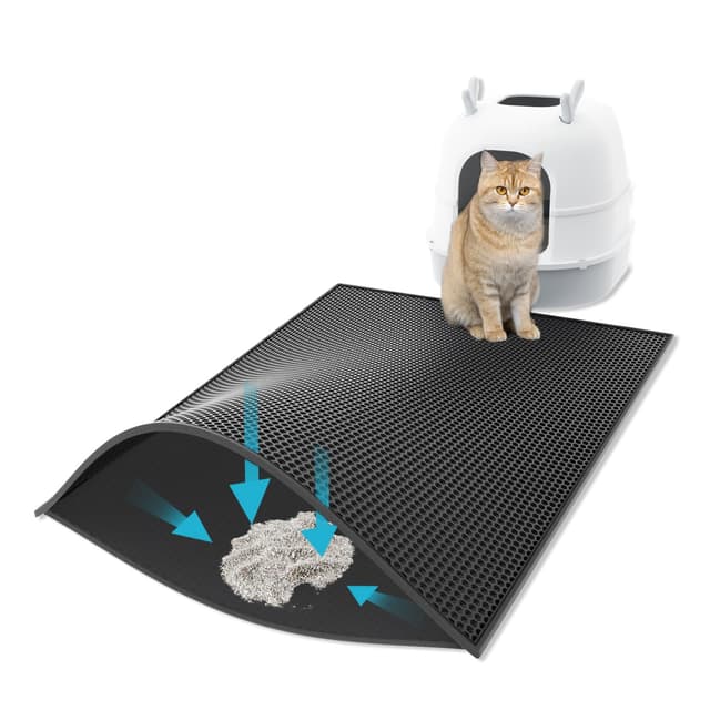 🐱🌟 Kaxionage Katzenklo Matte, 76 x 61CM Katzenmatte - 50% Rabatt!