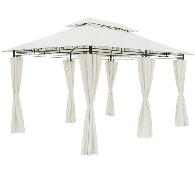 Casaria® Pavillon Topas 3x4m Metall Wasserabweisend UV-Schutz 50+ 🌞