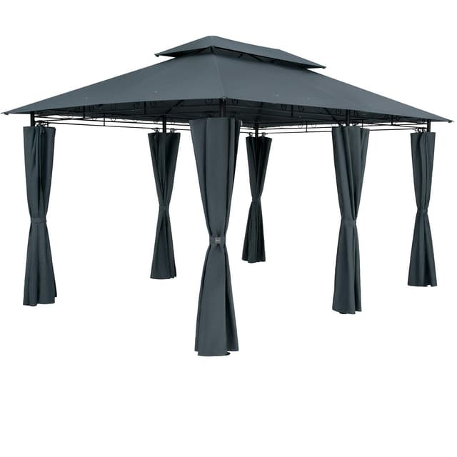 Angebote: Casaria® Pavillon Topas 3x4m Metall 🌞 Gartenpavillon Anthrazit