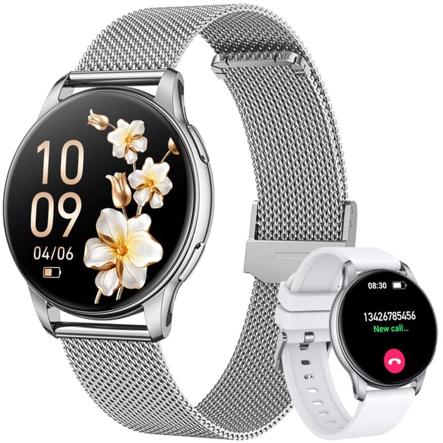 Smartwatch Damen mit Telefonfunktion Armbanduhr Fitnessuhr 🌟