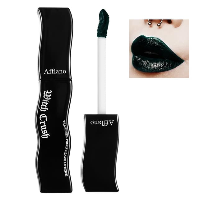 DE'LANCI Dunkel Grüner Vampy-Lippen-Gloss für Gothic & Halloween
