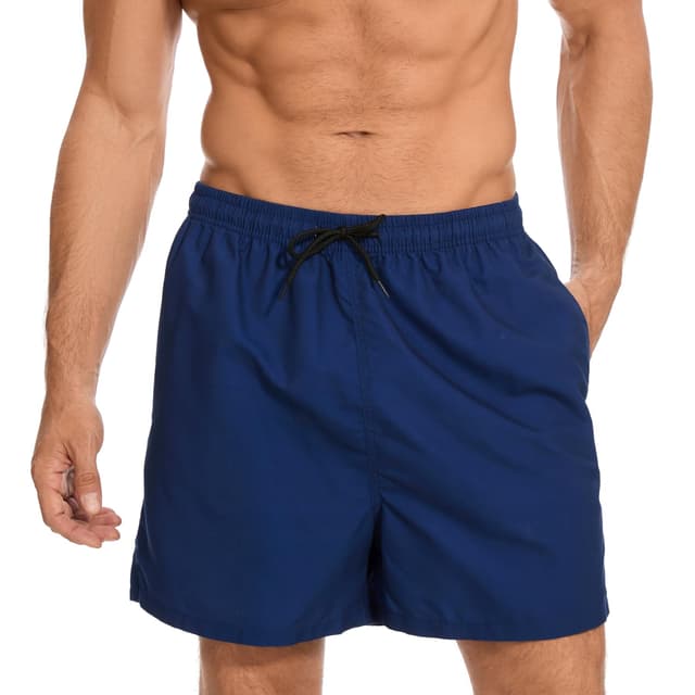 AMZSPORT Badehose Herren Wasserabweisend Badeshorts Schwimmhose XXL Marineblau 🏊