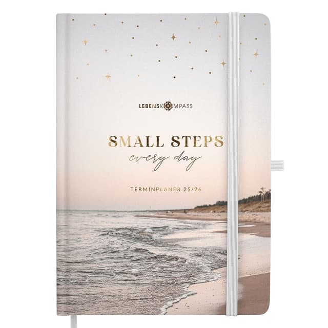 📅 Lebenskompass Kalender 2025 2026 A5 ”COAST” 🌊 - Hardcover Buchkalender