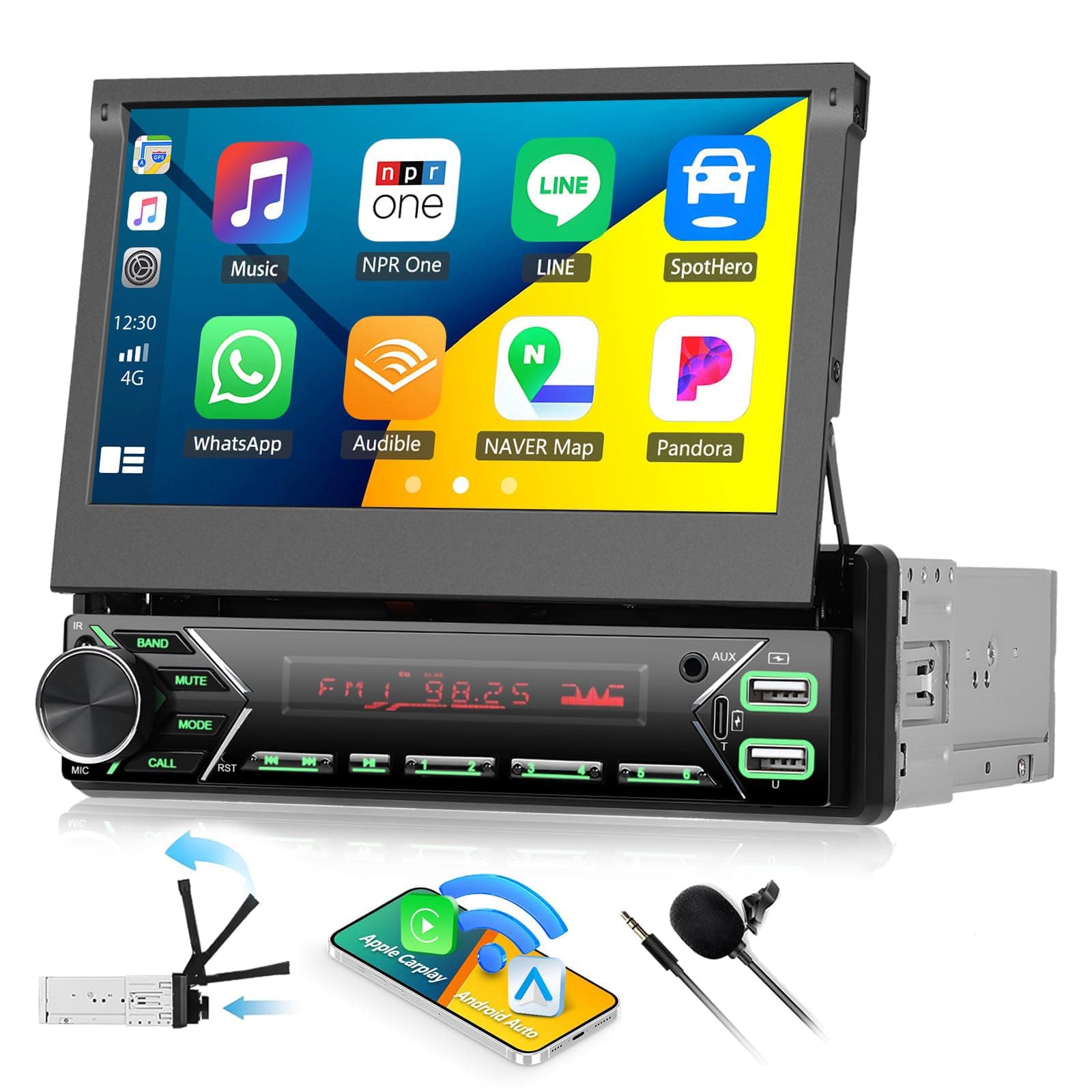 CAMECHO 1 DIN Wireless Carplay Android Auto Sonderangebot! 🚗