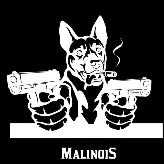 🚗🐶 Autoaufkleber 15cm Weißer Belgische Malinois Aufkleber