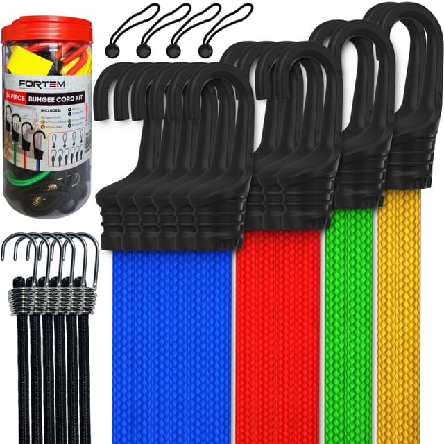 FORTEM Spanngummis mit Haken - 24er Multipack 🌞🔗