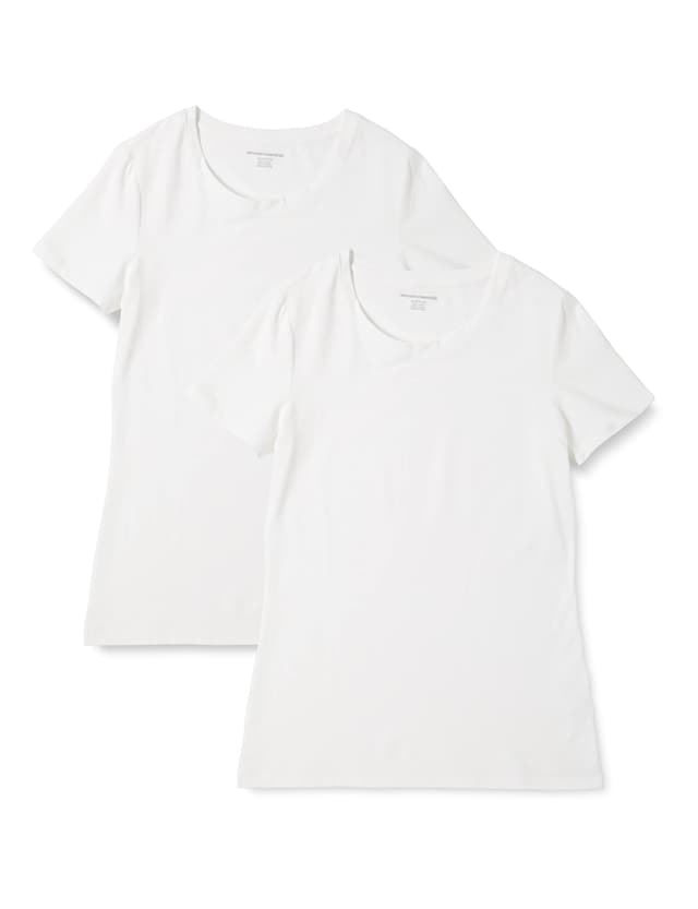 Amazon Essentials Damen T-Shirt mit kurzen Ärmeln und Rundhalsausschnitt