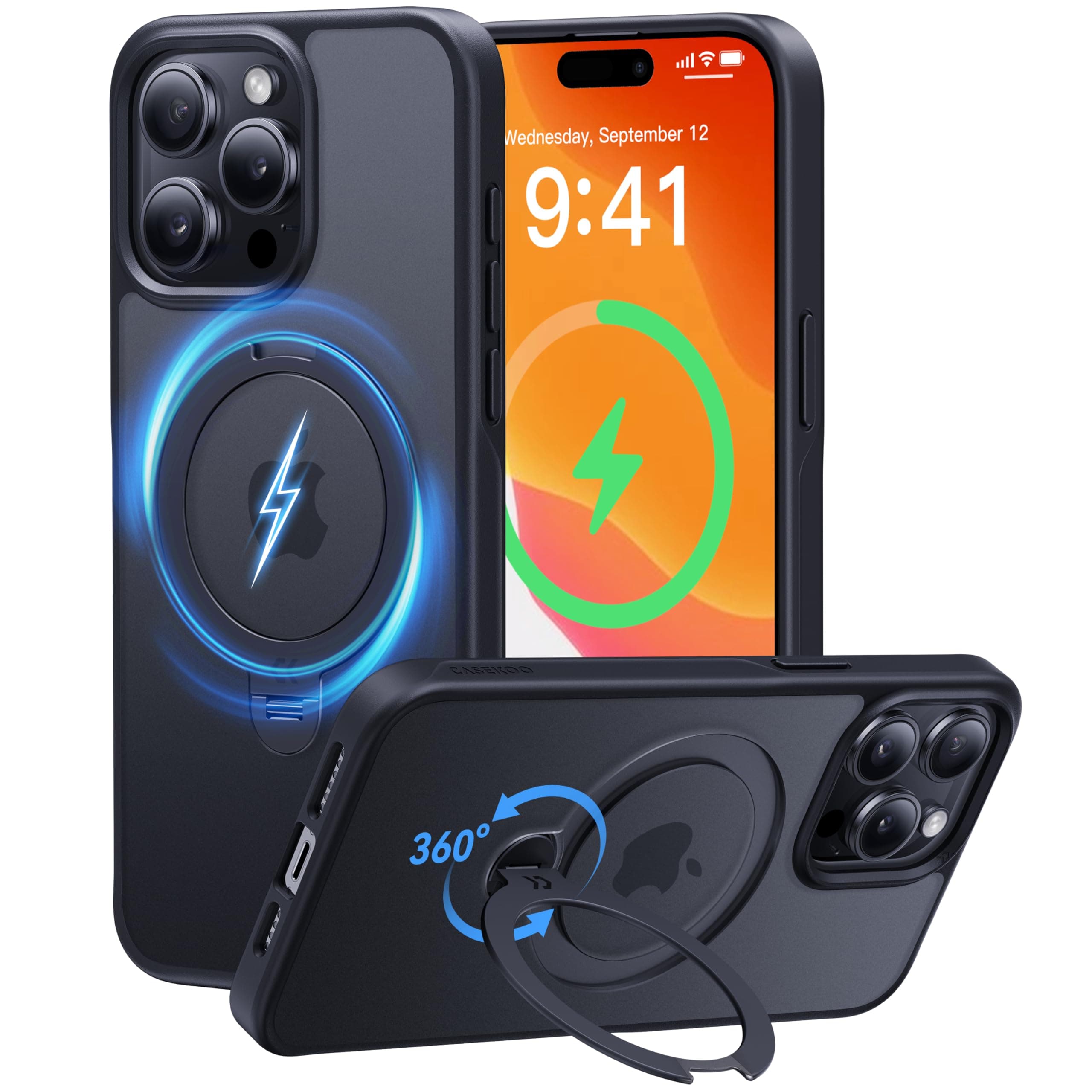 CASEKOO 360° MagicStand (Pro-Version) für iPhone 15 Pro Max Hülle für MagSafe 📱🌟