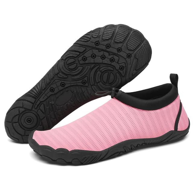 🌊👣 Mishansha Badeschuhe für Herren und Damen - Rutschfeste Wasserschuhe in Rosa