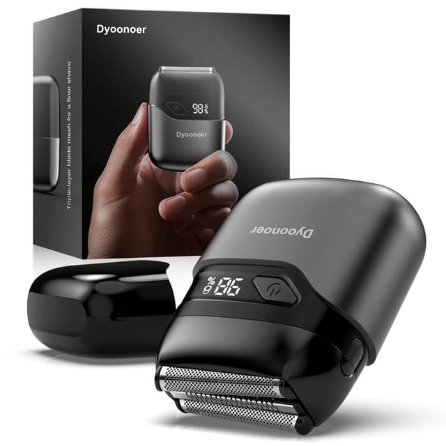 🧔‍♂️ Rasierer Herren Elektrisch mit LED-Anzeige, Folienrasierer Herren, IPX7 Nass-Trockenrasierer mit 3 Flexiblen Klingen, USB-C Ladestation für Gesicht und Bart Grau 🪒
