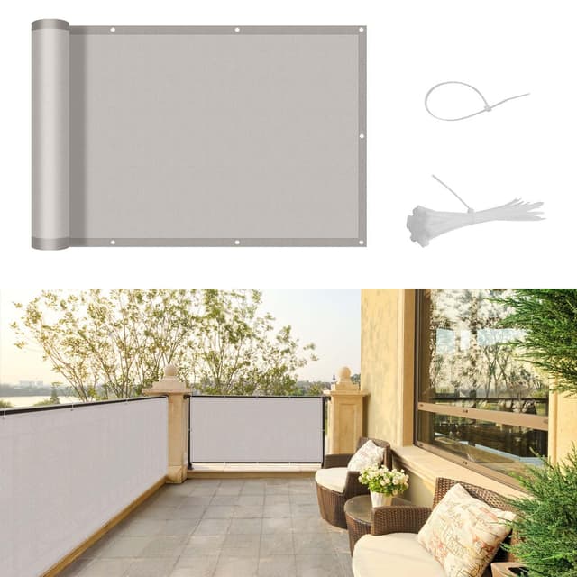 SUNNY GUARD Balkon Sichtschutz 90x500cm Balkonverkleidung Balkonabdeckung ☀️