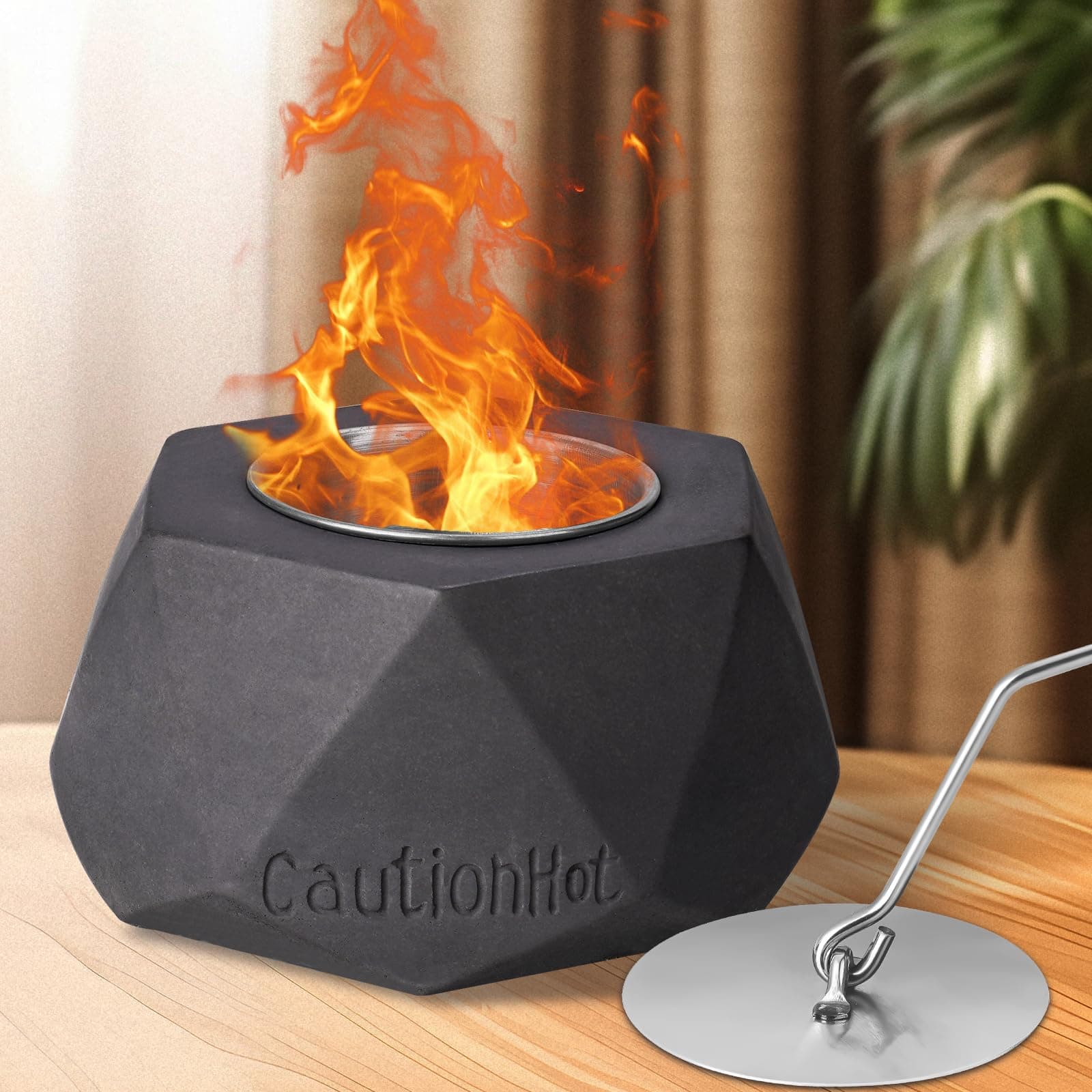 🔥 NiHome Tragbare Tisch-Feuerstelle für den Innen- und Außenbereich 🔥