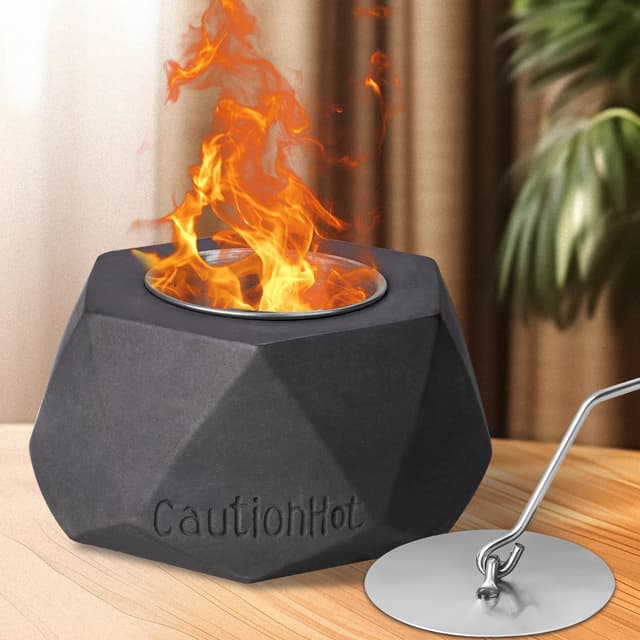 🔥 NiHome Tragbare Tisch-Feuerstelle für den Innen- und Außenbereich 🔥