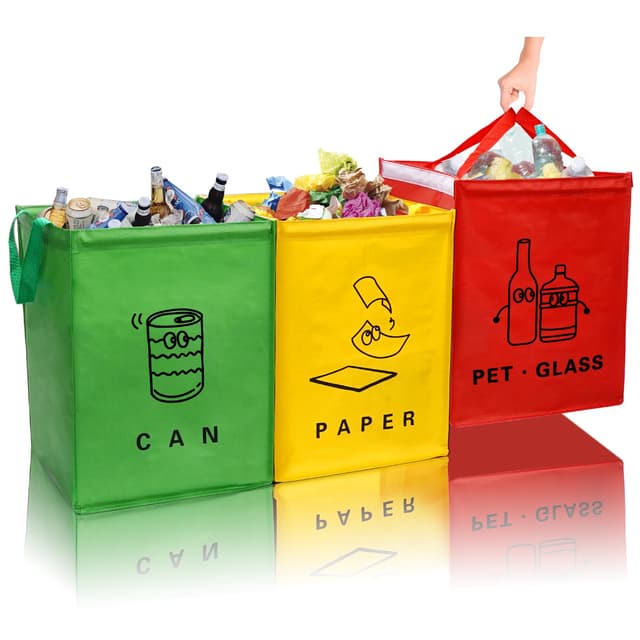 LiberShine Mülltrennsystem Taschen 3 Fächer 🗑️🌱
