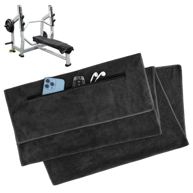 🏋️ YIIFELL 120x50cm Fitness Handtuch mit Reißverschlusstasche 🧘